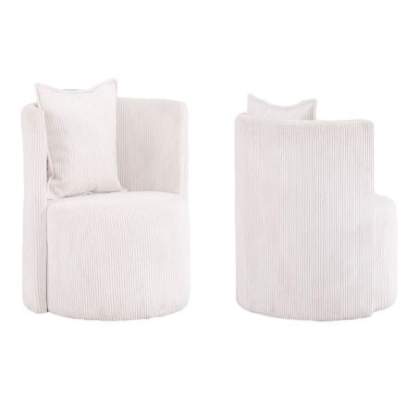 Fauteuil d'appoint Lakeida, blanc