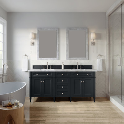 Dussault 72'' W Double Bathroom Vanity Base