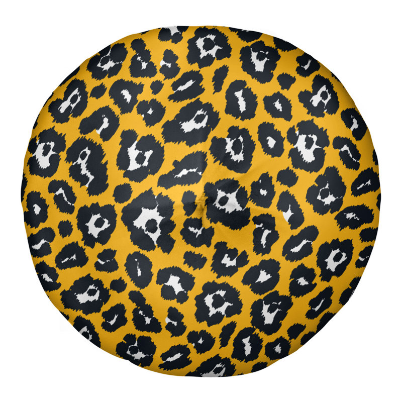 Housse et insert de coussin touffeté rond, Doré, H 26 po x l 26 po x P 4 po