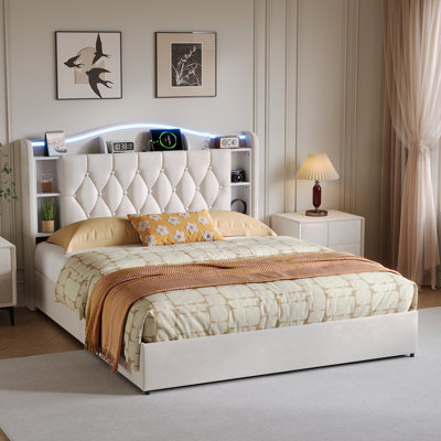 Solid Wood Ottoman Storage Bed