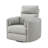 Sagen Gray Faux Leather Glider Recliner With Swivel