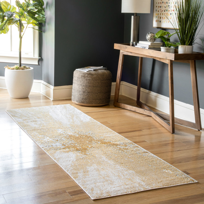 Avalon Contemporary Abstract Power Loom Rug, Runner 2'6" x 6'