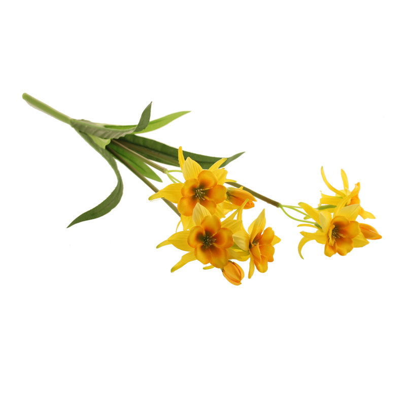 Faux Silk Columbine Arrangement, Yellow