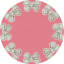 Bow Vegan Leather Round Pebble Placemat-775304727