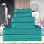 Ruvins Cotton Highly Absorbent 6-Piece Solid and Checkered Border Towel Set-1590849666