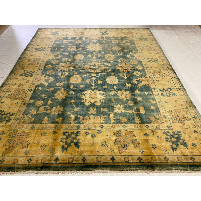 Tapis Oushak 8 x 10 rétro Anatolian, Rectangle 7 pi 11 po x 9 pi 10 po