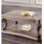 Table basse de style traditionnel avec tablette inférieure ouverte