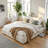 Cocoon King Size Platform Bed with Boucle Headboard and Footboard, Upholstered Grounded Block Design, Solid Wood Support, No Box Spring Needed, 800 lb Capacity-1407780092