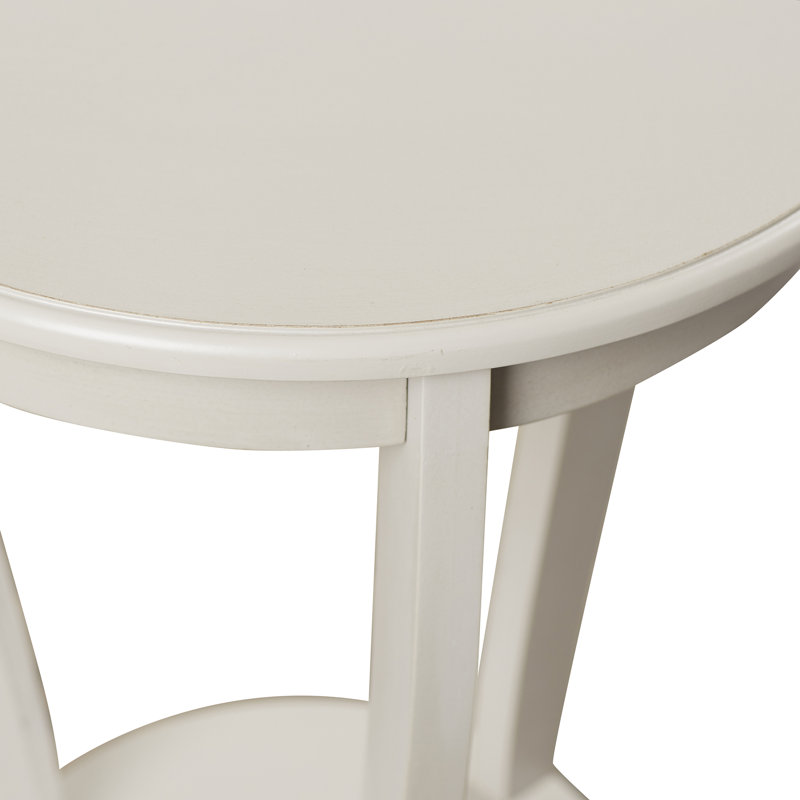 Tutuala Solid Wood End Table, Vintage Gray
