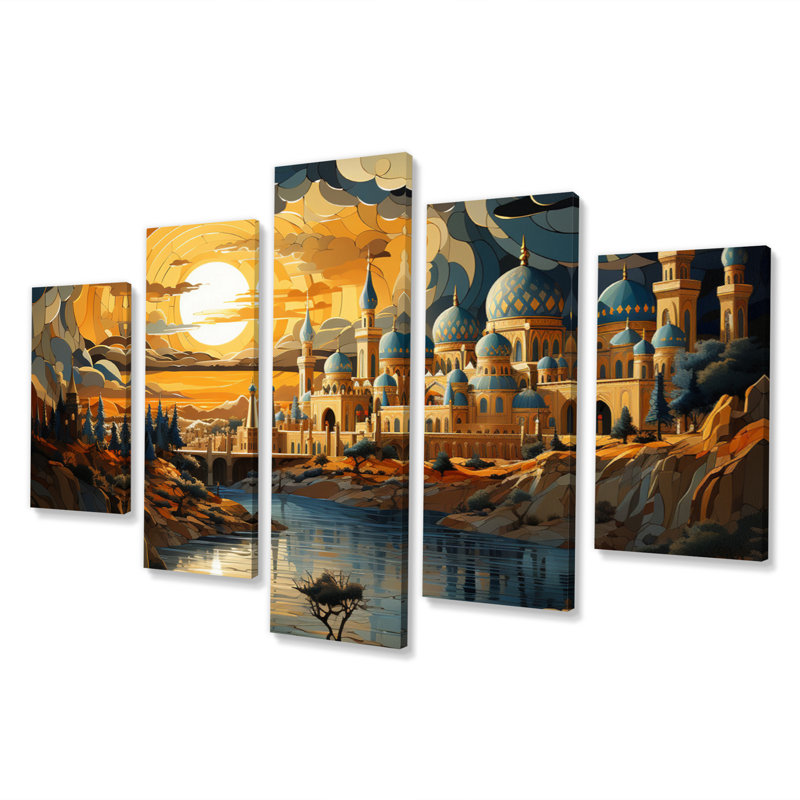 L'islam l'Islam «Intricacy This II», impression d'art mural - 5 panneaux