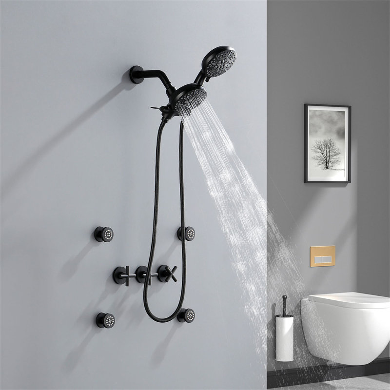 All-In-One Kit with Rough in-Valve, Matte Black