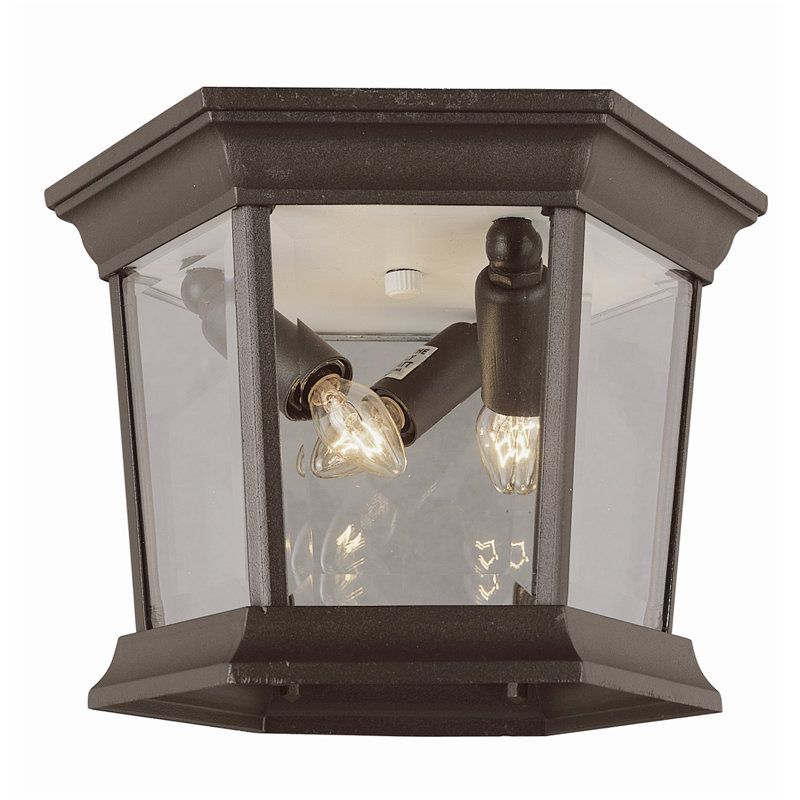 Plafonnier encastré d'extérieur 3 lumières Mulgrave, Noir