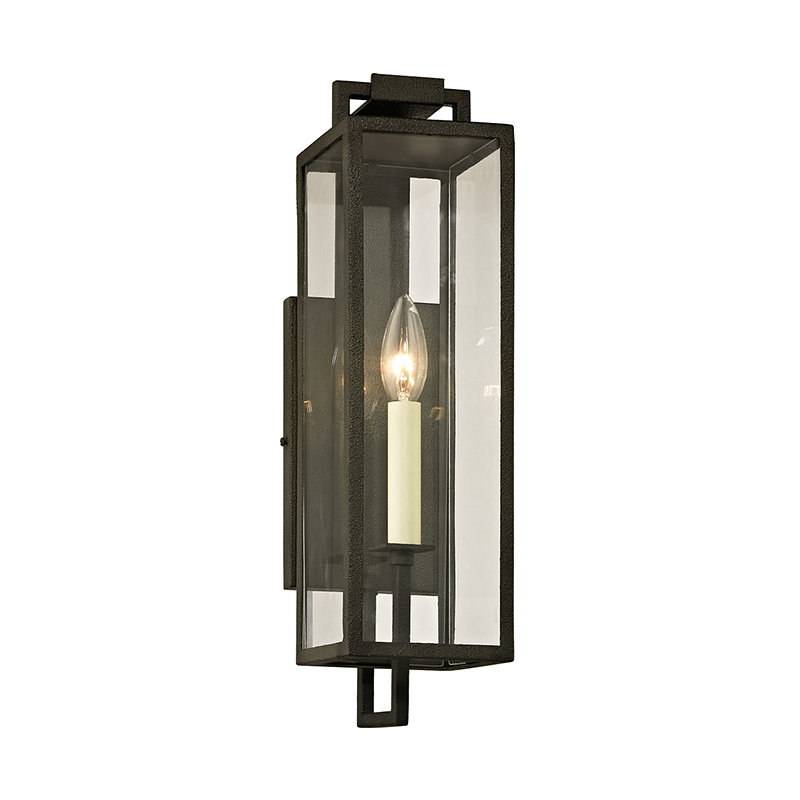 Lanterne murale d'extérieur Beckham, Fer forgé, H 12 po x l 4,75 po x P 6 po