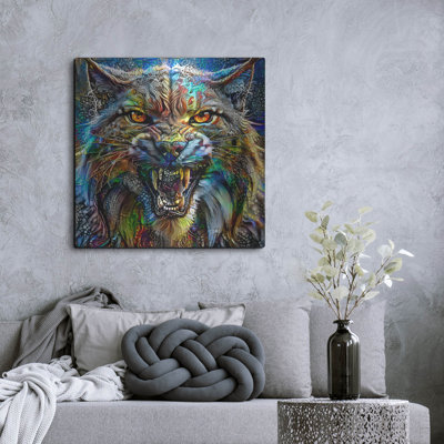  'Lynx' by Pedro Gavidia Metal Wall Art, 36" x 36"