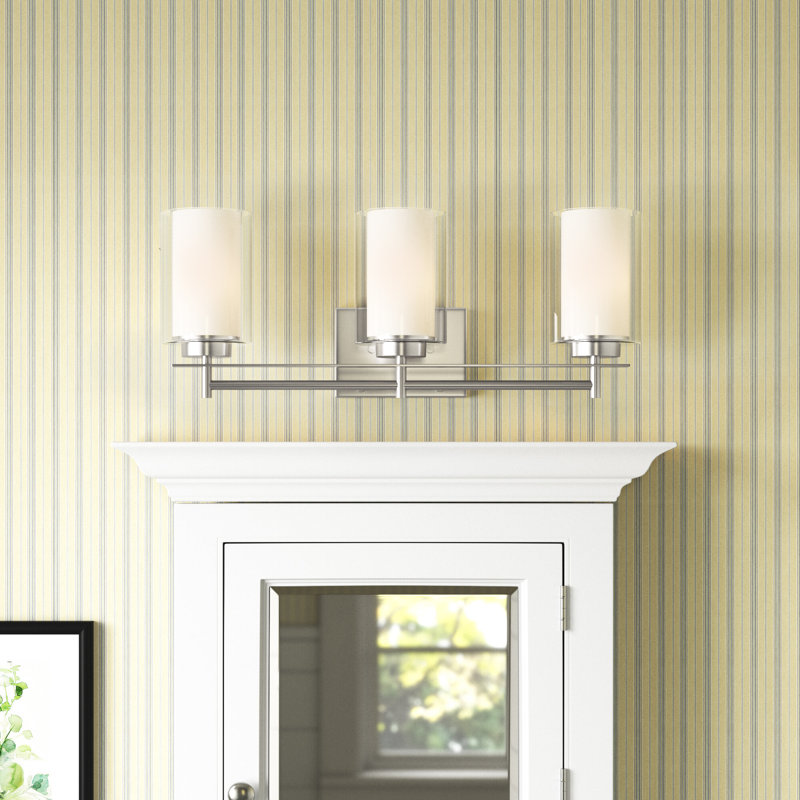 Elmwood Park Three Light Bath from Generation Lighting , Brushed Nickel, 10W