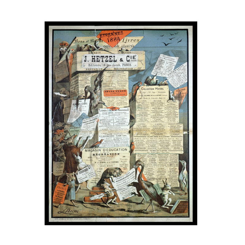 Leon Becker, Éditions Hetzel Fromle Monde Illustre, décembre 1883, art sur toile, H 24 po x l 18 po
