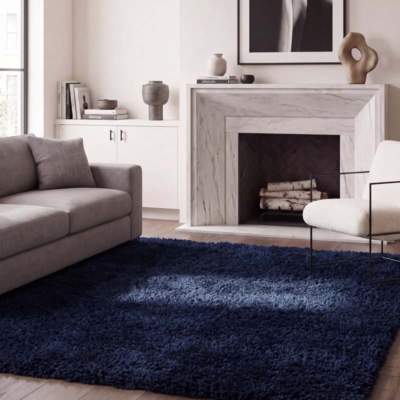 Tapis de couleur unie à poils longs Atlantis 100 Performance, Rectangle 5 pi 3 po x 7 pi 6 po