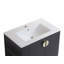 Meuble-lavabo de salle de bain élégant avec lavabo et armoire à deux portes en bois massif