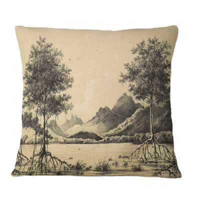 Nature Of South America Old Image XI - Traditional Printed Throw Pillow