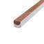 Blanco 7 7/8" x 3/8" Ceramic Pencil Liner Tile Trim in White