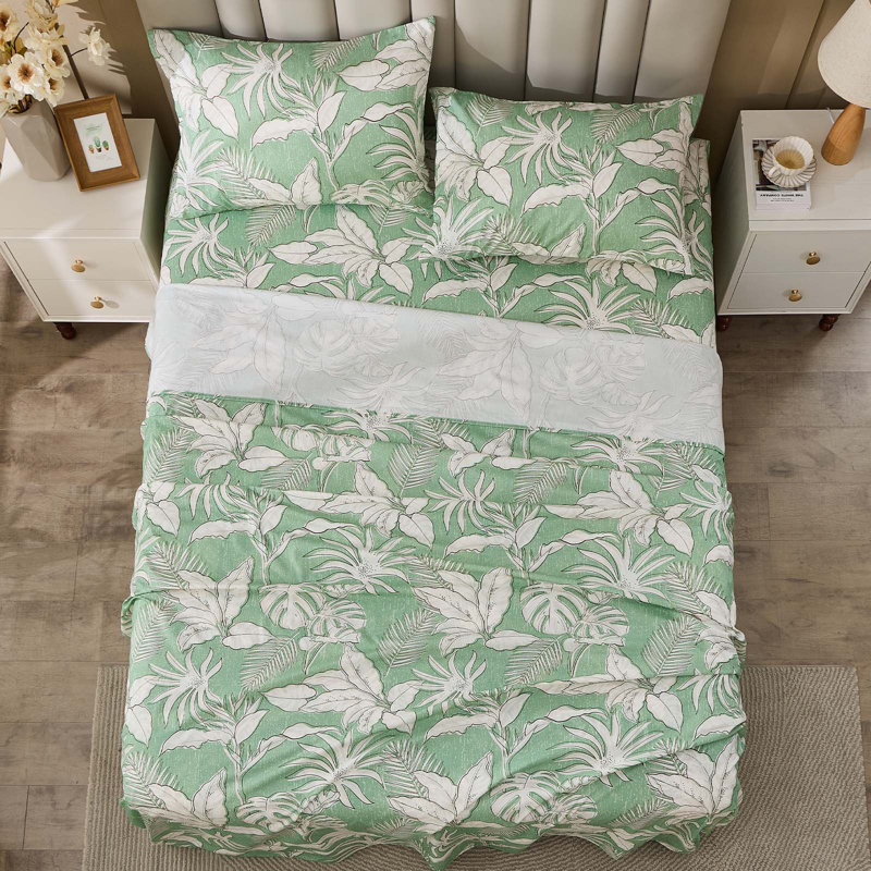 Ensemble de draps 100% coton 4 pièces Gogreen, gousset profond à ajustement profond de 16 po, ensemble de draps respirant ultra doux, ensemble de draps de luxe pour hôtel, cadeau pour femme, homme