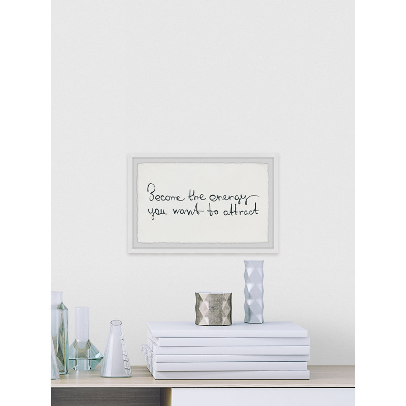 Become the Energy VI - Picture Frame Textual Art Print on Paper, 8" H x 12" W x 1.5" D