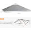 Auvent de remplacement pour abri de jardin gris 10 pi x 13 pi, protection, ventilation et drainage, toit extérieur de remplacement de 13 pi, gris, bloquant,