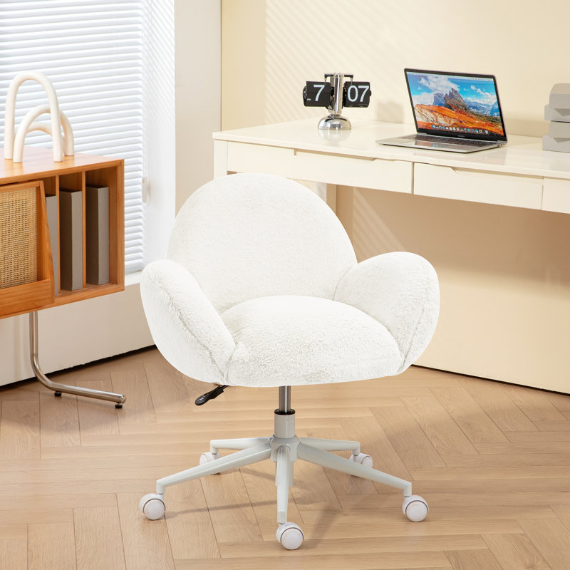 Adir Office Chair, White, White