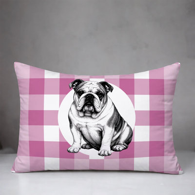 Bulldog  Indoor/Outdoor Reversible Pillow