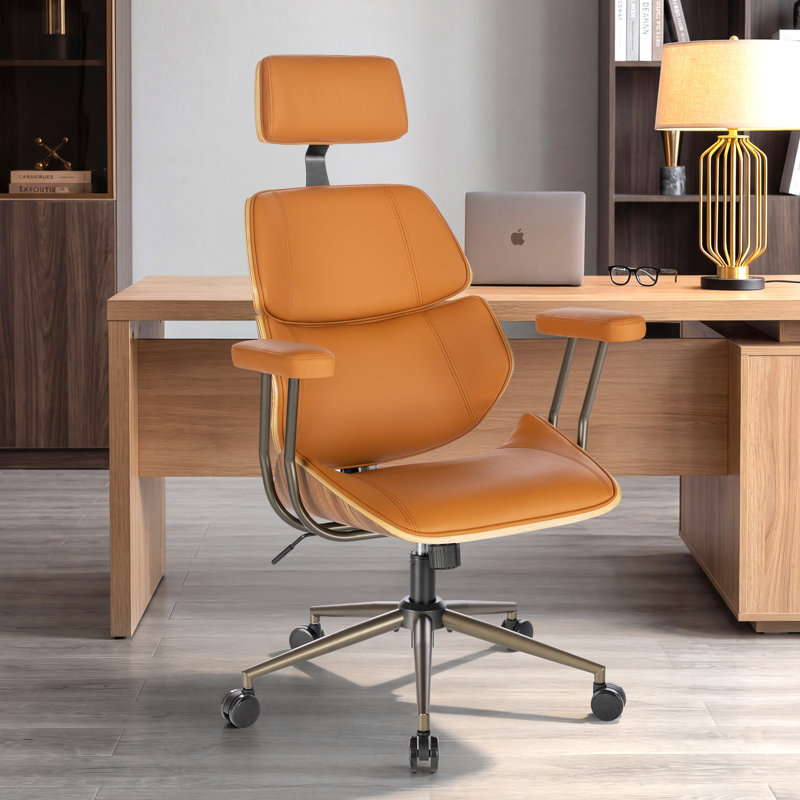 Ergonomic Office Chair Executive Swivel Chair, Brown