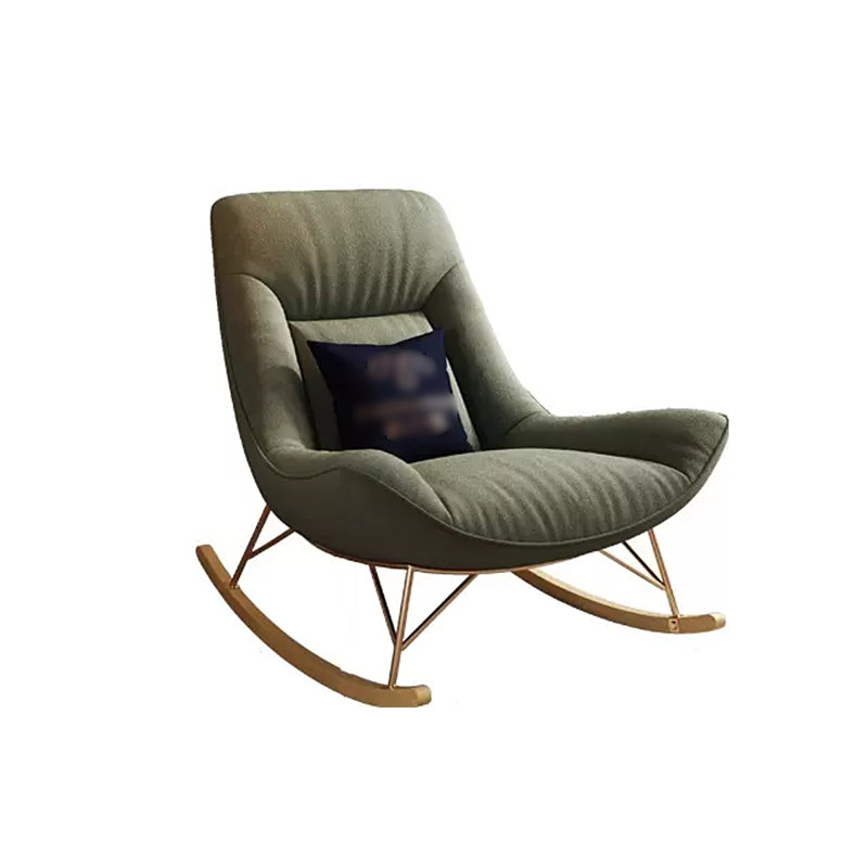 Fauteuil à bascule décontracté de salon chambre à coucher, Noir