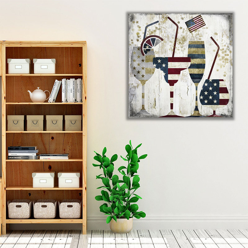 American Party - reproduction d'art sur toile, H 12 po x l 12 po