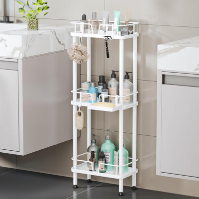 Hapirm Rustproof Stainless Steel Corner Shower Caddy - 3-Tier Bathroom Organizer With Soap Holder And Adjustable Feet For Fast Drainage And Space Efficiency