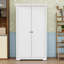 Armoire de cuisine autoportante avec tablettes réglables, plateaux coulissants et rangement spacieux-1765522453