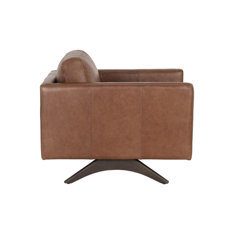 Rogers Armchair, Shalimar Tobacco Genuine Leather