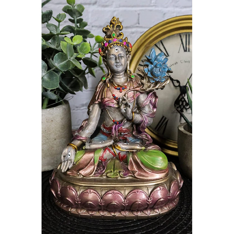 Statue Tara blanche Dhananjay Ebros Bodhisattva