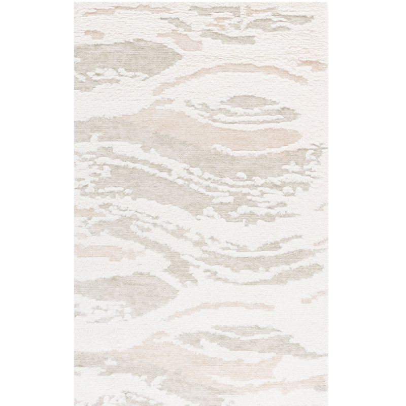 Casablanca Hand Tufted Wool Abstract Indoor Rug, Rectangle 4' x 6'