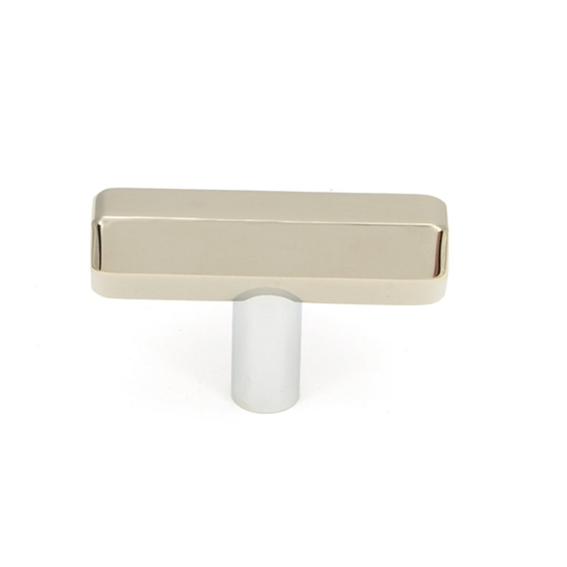 Satin Chrome Kahlo T-Bar, Polished Nickel