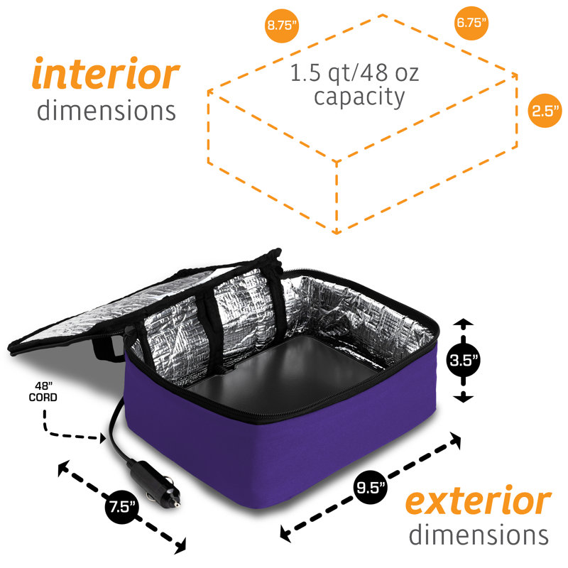 Transporteur d'aliments portatif, Violet