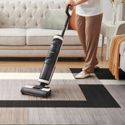 Abstract Machine Printed Shag Area Rug