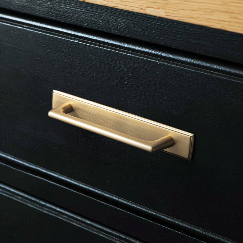 Classical Cabinet Bar Pull With Backplate Multipack, 5", Champagne Bronze