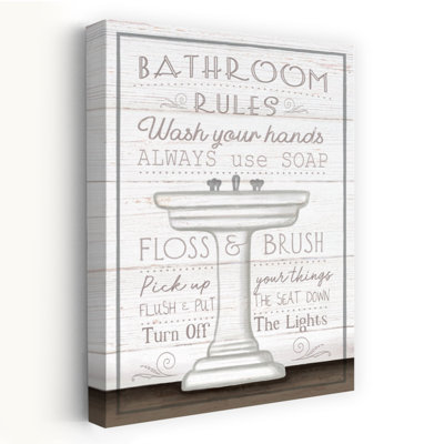 «Bathroom Rules - Sink Abstract Art contemporain»