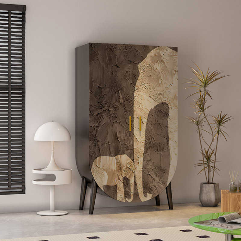 Armoire moderne à double porte éléphant minimaliste