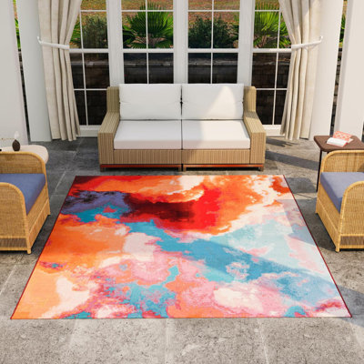 Keazia Abstract Indoor / Outdoor Rug