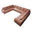 Canapé modulaire en forme de U de 161,9 po en forme de U modulaire en chenille 9 places avec mousse à haute élasticité, compressé sous vide pour une livraison facile, rose-1858422576