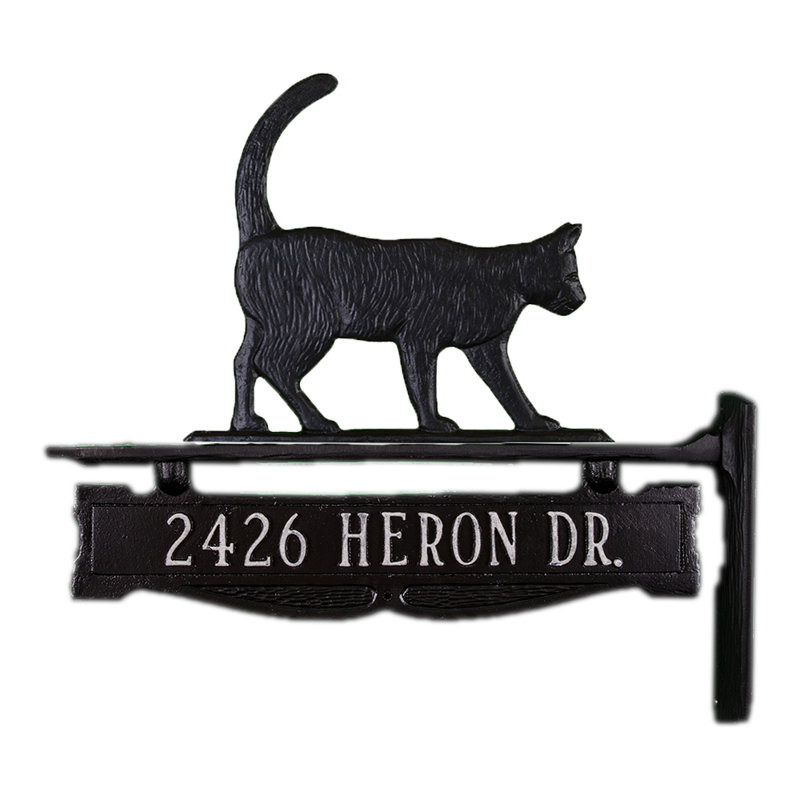 1-Line Address Post, Yes, Satin Black