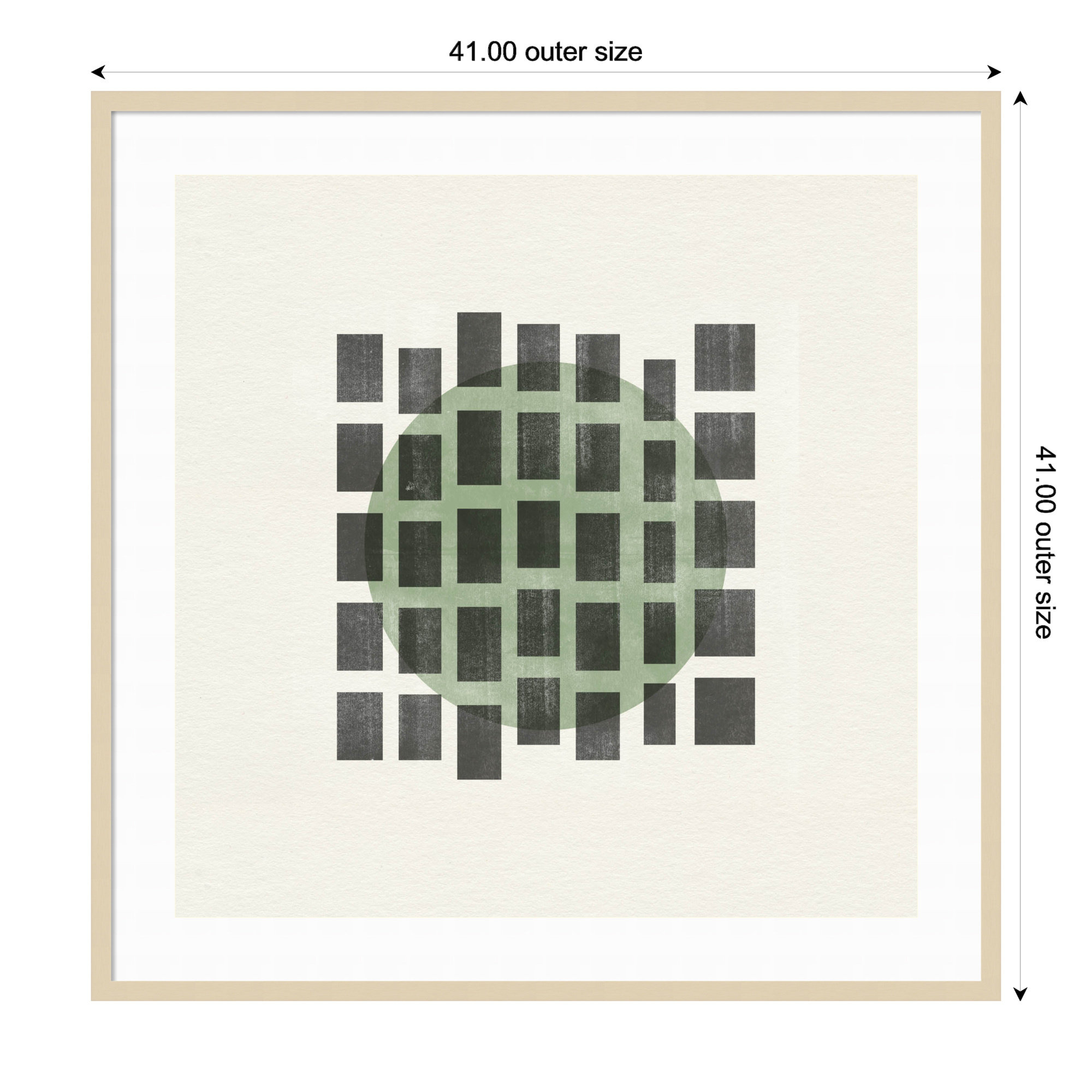 Minimalist Japandi 01 by The MIUUS STUDIO Wood Framed Wall Art Print, Brown, 41" H x 41" W