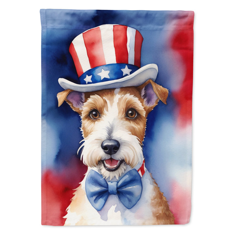 Drapeau patriotique du jardin américain, Fox terrier brun