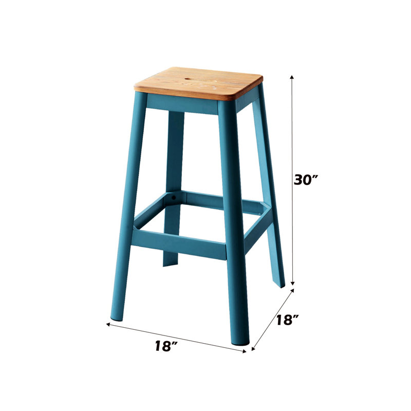 Tabouret de bar sans accoudoirs avec pieds en métal