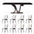 Rectangular new simple dining table and chair-109023823-109023821